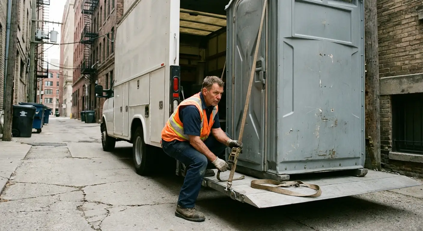 Portable sanitation services in Downtown Greensboro
