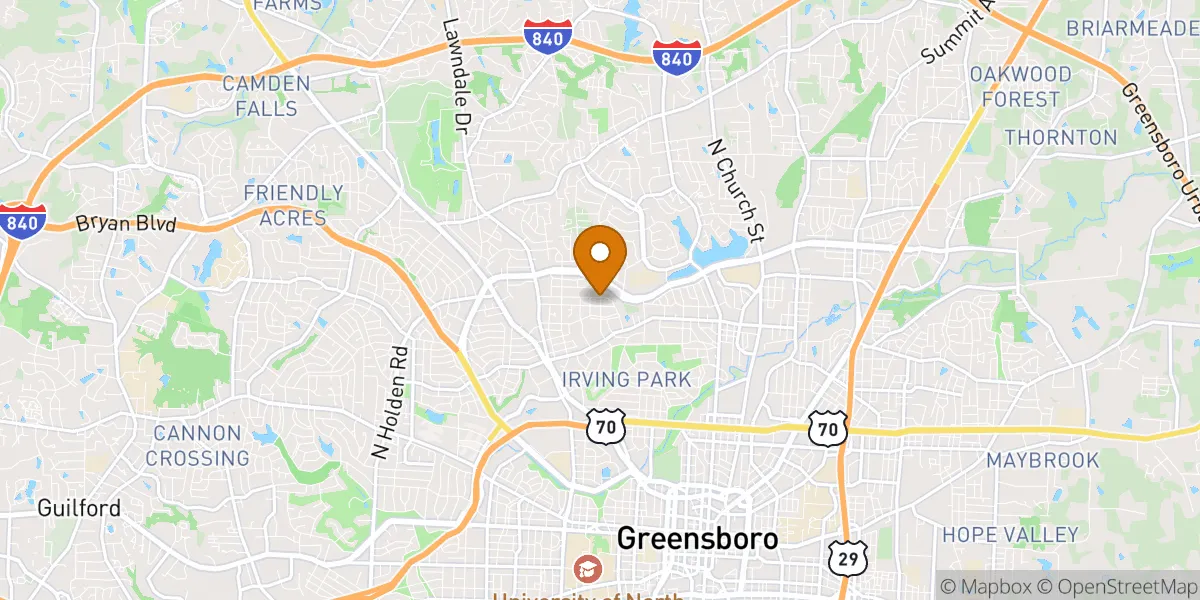  neighborhood map in Greensboro, NC