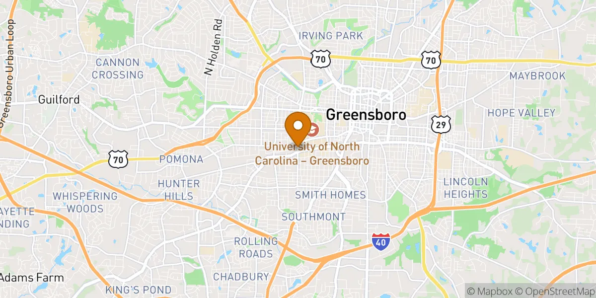 Greensboro neighborhood map in Greensboro, NC