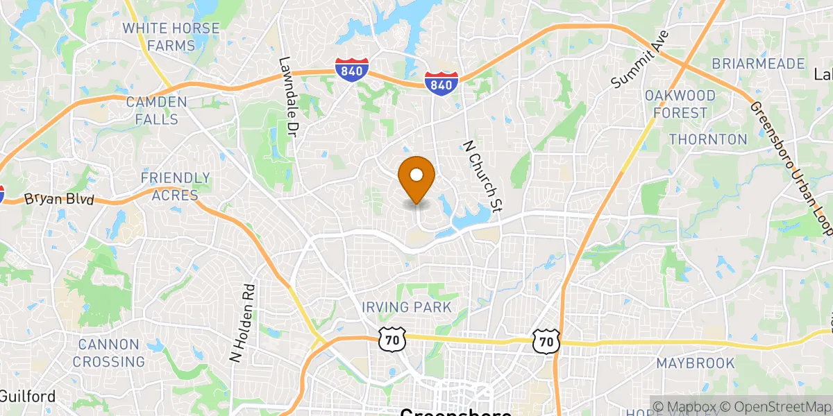  neighborhood map in Greensboro, NC