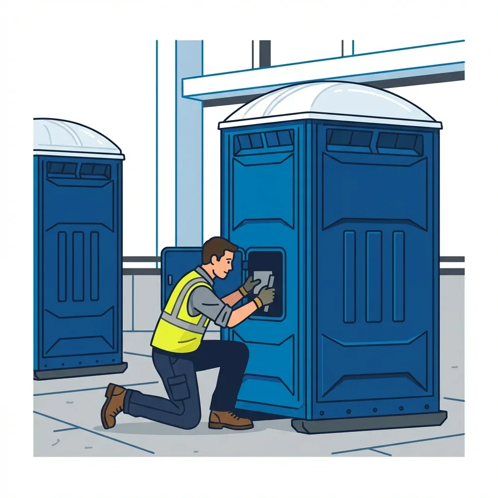 High-rise construction site sanitation logistics in Greensboro, NC